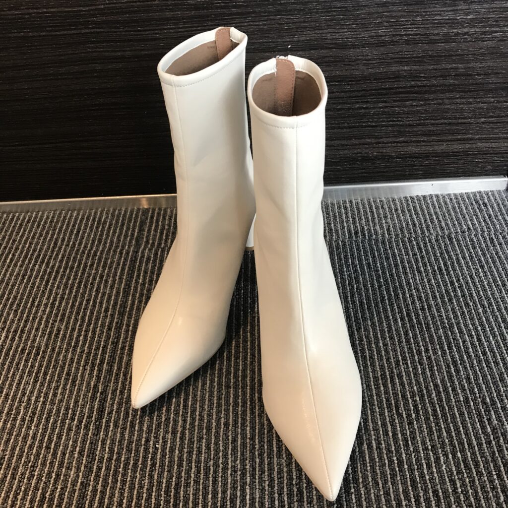 白ブーツ,白ショートブーツ│mari-nishiコーデ アラフィフファッション